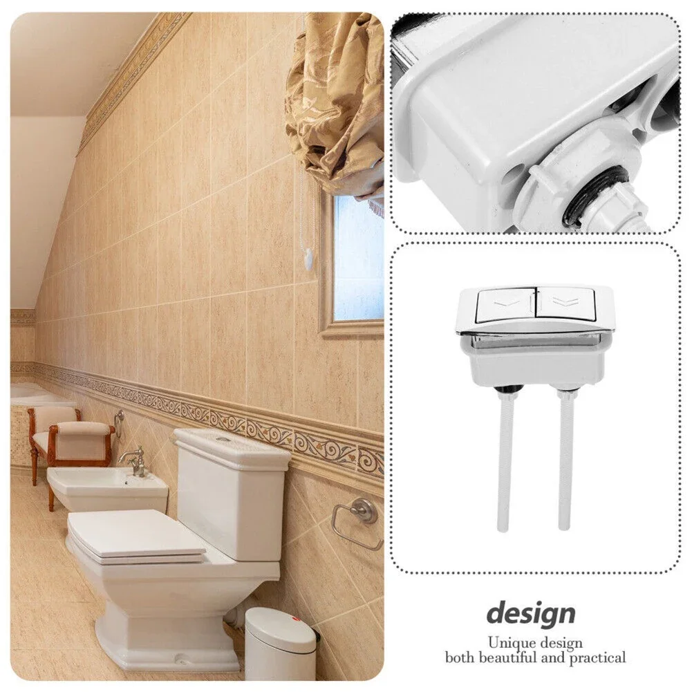 Toilet Button 1 Pc Water Tank 63mmX35mm ABS Double Easy Installation