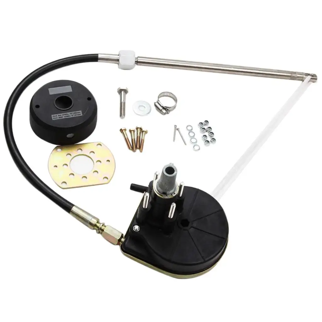 

Boat Mechanical SteeringSet with 12' Steering Cable Outboard System