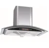 90cm Island Range Hood with Low Noise Vertical Chimney Extractor Home Appliance Kitchen Cooker Hood LED Light Copper Housing 2