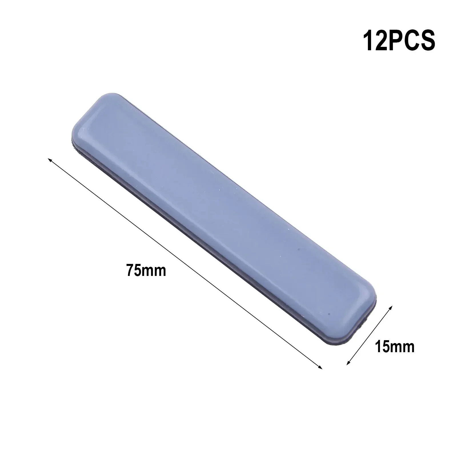 12pcs Furniture Glides PTFE Self-Adhesive Furniture Sliders Moving Pads Chair Pads Floor Protector 15x75mm furniture leg pads furniture foot pads rubber furniture feet pads furniture leg caps furniture foot protector furniture gliders furniture foot mats furniture feet