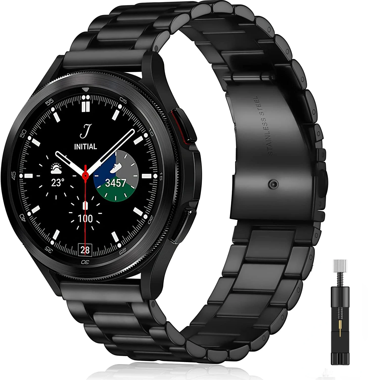 Metal Strap for Samsung Galaxy Watch 7/6/5/4 40mm 44mm Stainless thumbnail 1