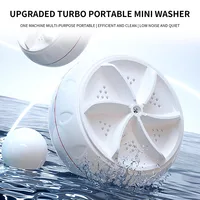 Machine à laver Turbo Portable 60W, Mini laveuse ultrasonique haute puissance pour vêtements de bébé, sous-vêtements, chaussettes, voyage d'affaires, USB 1