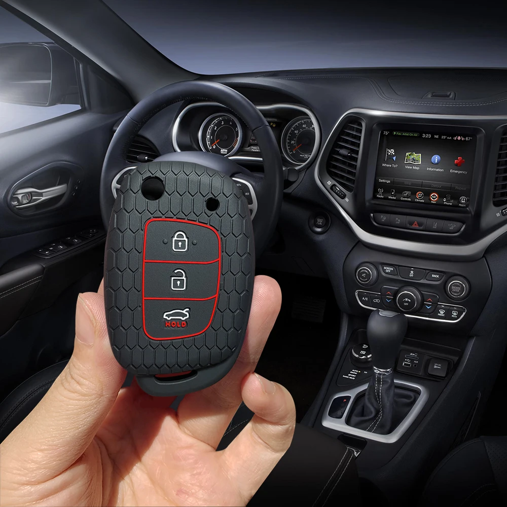 Premium Silicone Key Caps for Hyundai Remote Key Cover
