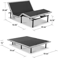 Adjustable Bed Frame Queen, Adjustable Bed Base with Massage, Zero Gravity Electric Bed with Wireless Remote, Head and Foot 2