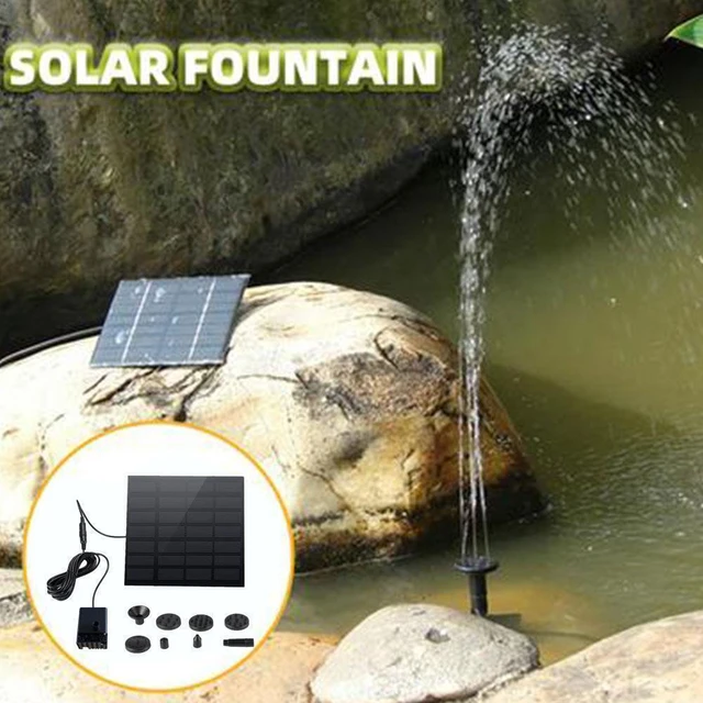 Kit de bomba de agua de Fuente Solar, fuente de agua alimentada