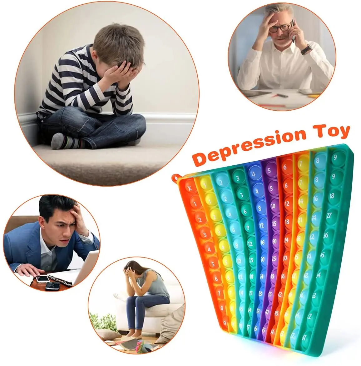 Children Educational Toys Digital Multiplication Table Game Fidget Math Manipulative for Kids Learning Stress Relieving 5