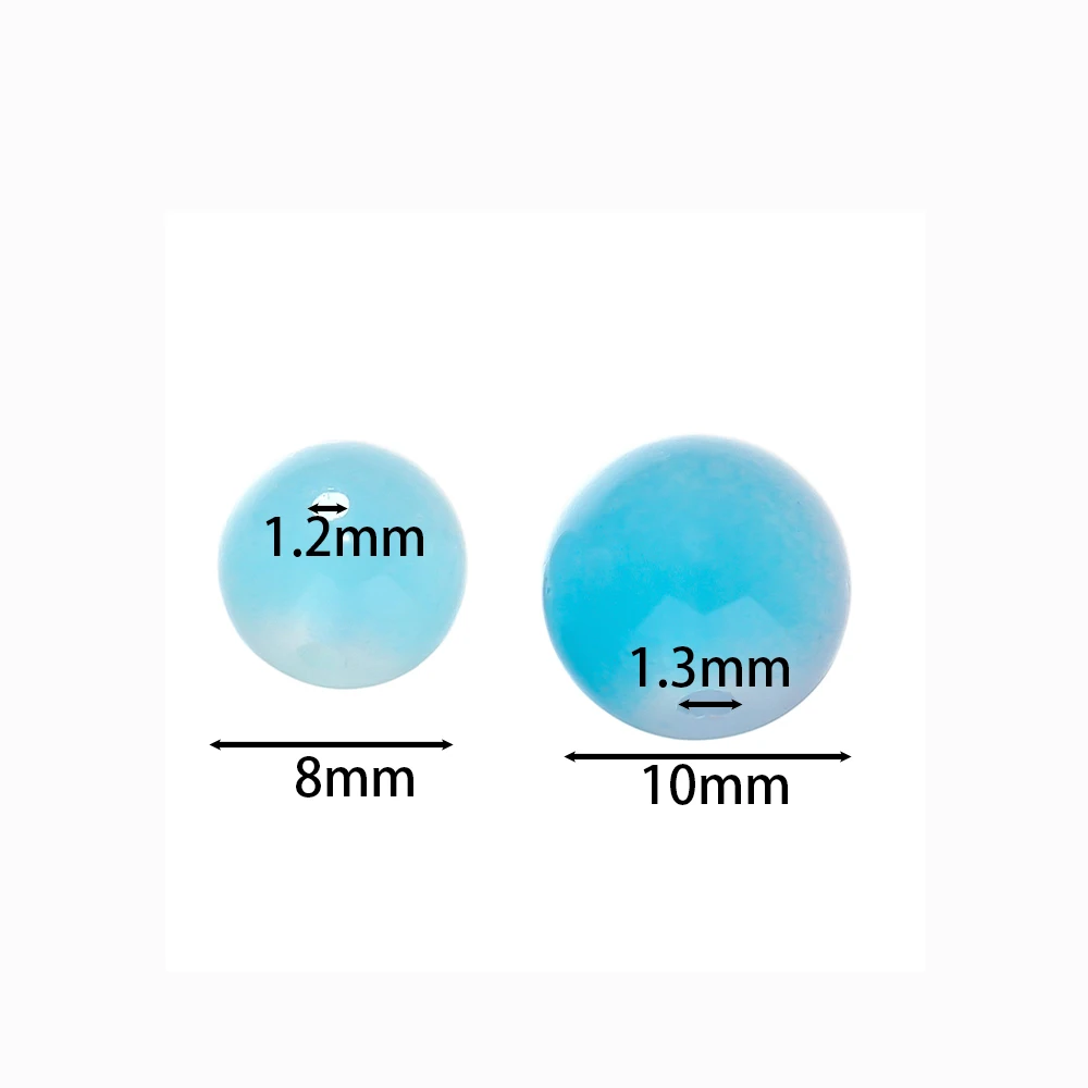 Colorful Round Glass Beads for DIY Jewelry Crafting - 50 Pieces