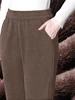 High Waist Flannel Fce Lined Thiened Autumn Winter Casual Pants Women's Harlan Pants Corduroy Versatile Comfortable Cotton