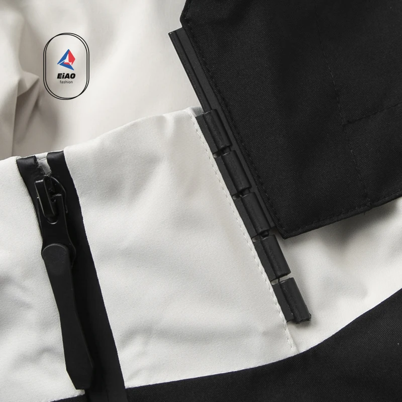 Spring  Autumn Men's Jacket Fashion Sports Windproof Waterproof Oil Proof Coat Outdoor Detachable Hat Zipper Pocket  Windbreaker