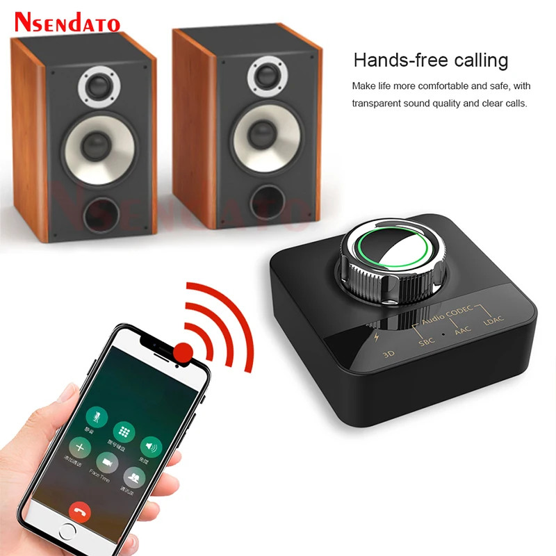 Compatível-bluetooth 5.0 Receptor de Áudio Ldac Aac Sbc 3d Adaptador sem Fio Dongle 3.5 mm Jack Aux Rca Hands para Carro Kit Alto-falante - Image 5