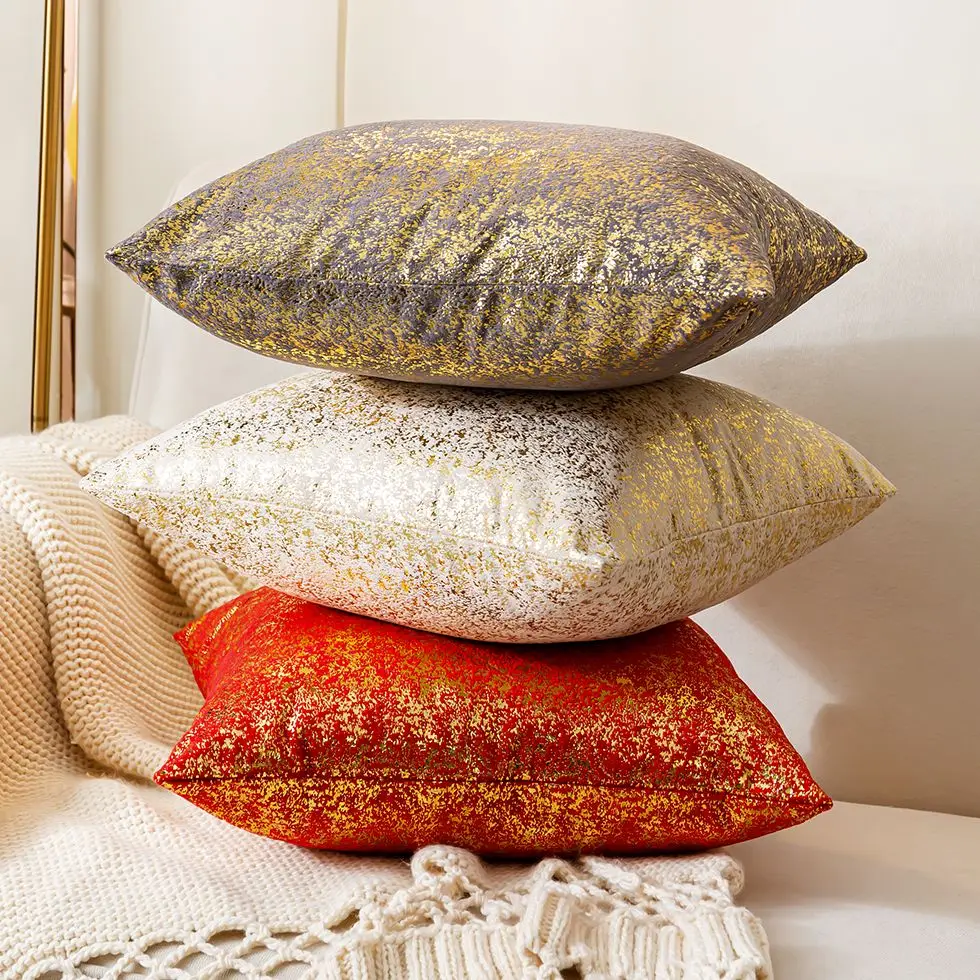 Luxury Golden Fashion Velvet Cushion Cover 45x45cm 50x50cm