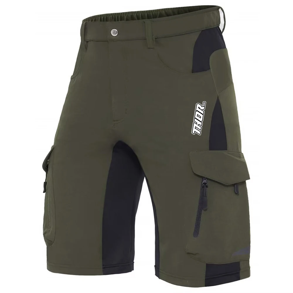 THORSOL men’s breathable loose‑fit MTB cycling shorts with cargo pockets 4578
