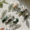 Luxury Peacock Feather Phoenix Crane Auspicious Clouds Chinese God Deer Lotus Flowers Totem Nail Art Stickers DIY Manicure Decal 6