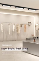 Set LED Track Light 110V 220V Spotlight Track Rail Lighting Fixture for Clothing Store Kitchen Indoor Light Spot Led Track Lamp 2