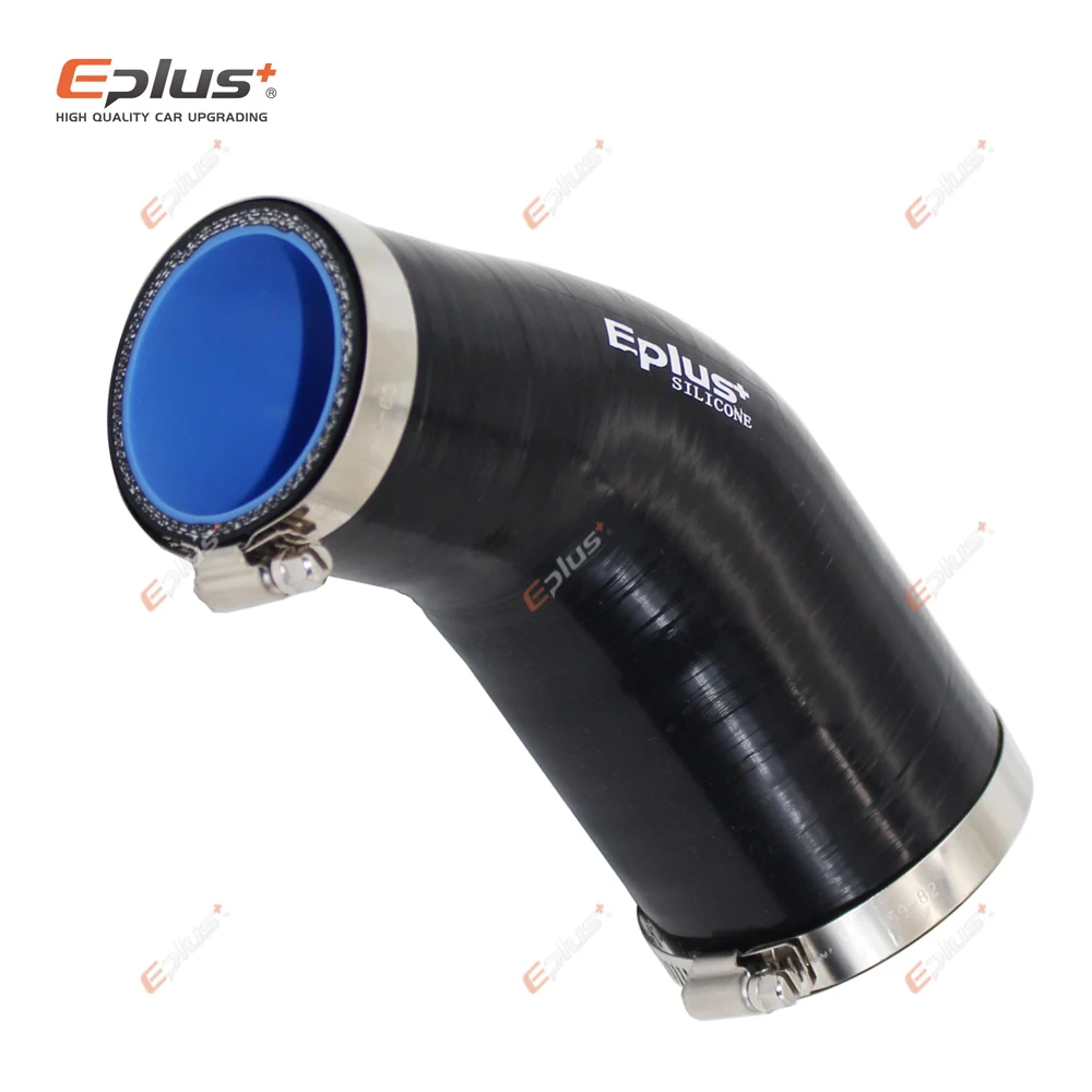 EPLUS Universal Silicone Tubing Hose 45 Degrees big to small Connector Car Intercooler Turbo Intake Pipe Coupler Black Multi Siz silicone hose silicone hose connector