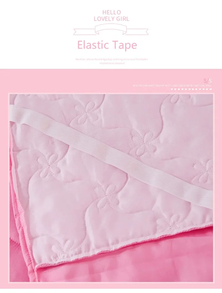 Princess Thicken Padding Bed Skirt Non-slip Flat Bed Skirt Quilted Bedspread Soft Warm King Queen Bed Skirt Without Pillowcase 5