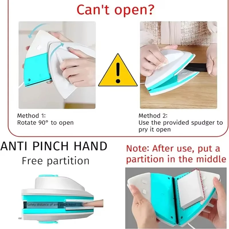 Double Sided Magnet Automatic Drain Wiper Glass Window Washer Household Cleaning Supplies