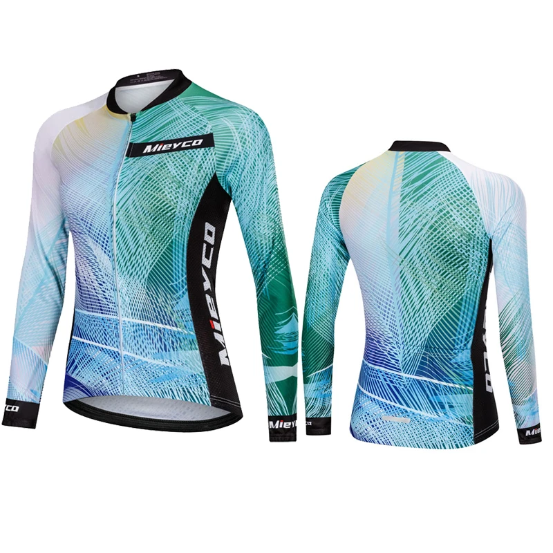 thumbnail image 1 of MIEYCO - Maillot de ciclismo para mujer, ropa de ciclismo de secado rápido, manga larga, camiseta de ciclismo, primavera, otoño, 2024, 1 of 5