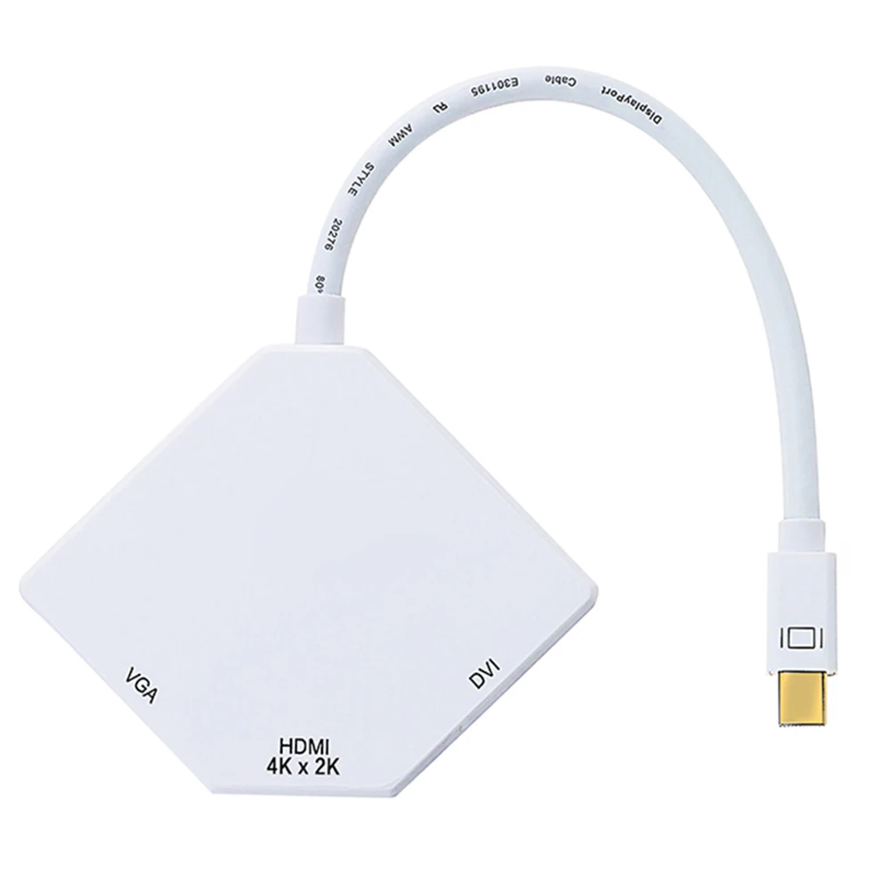 

3-in-1 Mini DP To HDMI DVI VGA Adapter 1080p DP Converter For PC Computer