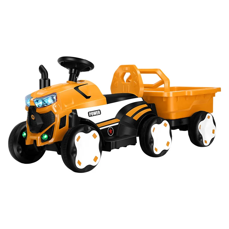 Children's Electric Tractor Off-road Car Automobile Charging 4 Wheels Motorcar Ride Cars Can Sit on People Tractor Boy Present children s electric toy motorcycle can sit people tricycle children s remote control ride on toys rechargeable battery car