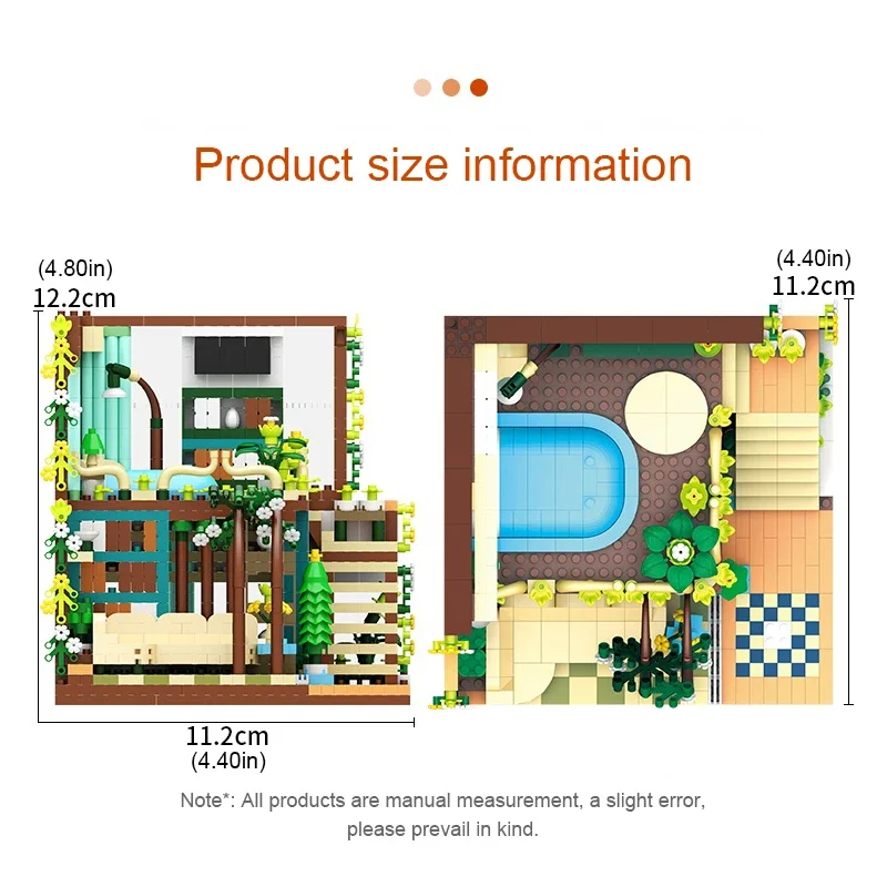 Book Store Building Blocks Quiet Book Pavilion Assembling City Street View Architecture Bricks Toys for Girl Christmas Gifts