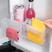 Réfrigérateur alimentaire frais boîte de rangement réfrigérateur porte latérale fruits légumes épices alimentaire étui conteneur cuisine organisateur boîtes de rangement 3