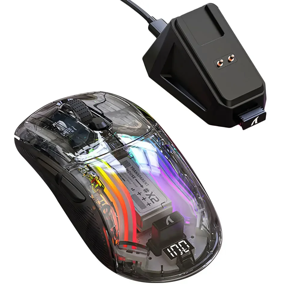 

X2 Pro Wireless Mouse Mini Portable High Precision Mouse Adjustable DPI 2.4GHZ RGB Lighting Gaming Mice With Magnetic Charging S