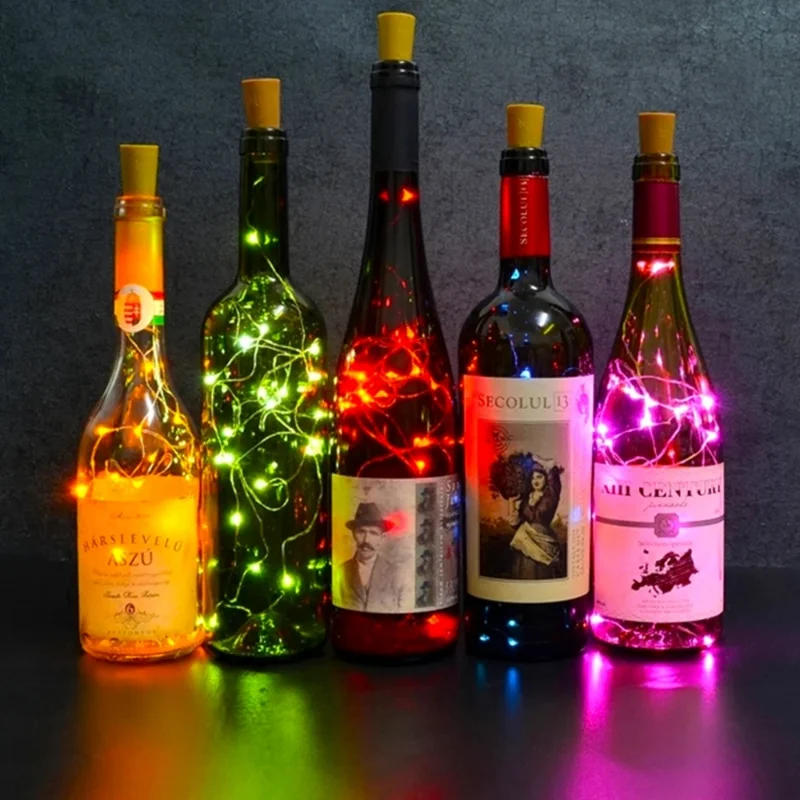 LED Wine Bottle Lights Cork 1 2 3M Cork Lights Fairy Mini String for Liquor Bottles Crafts Party Wedding Decoration led string lights decorative lights string lights led fairy lights wine bottle lights