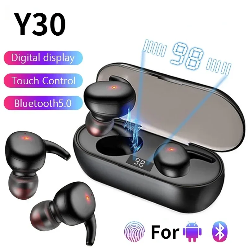 Y30 TWS Wireless Bluetooth headset 5.2 Wireless headphones Earbuds In-ear Noise Reduction Waterproof Headphones for allphones 1