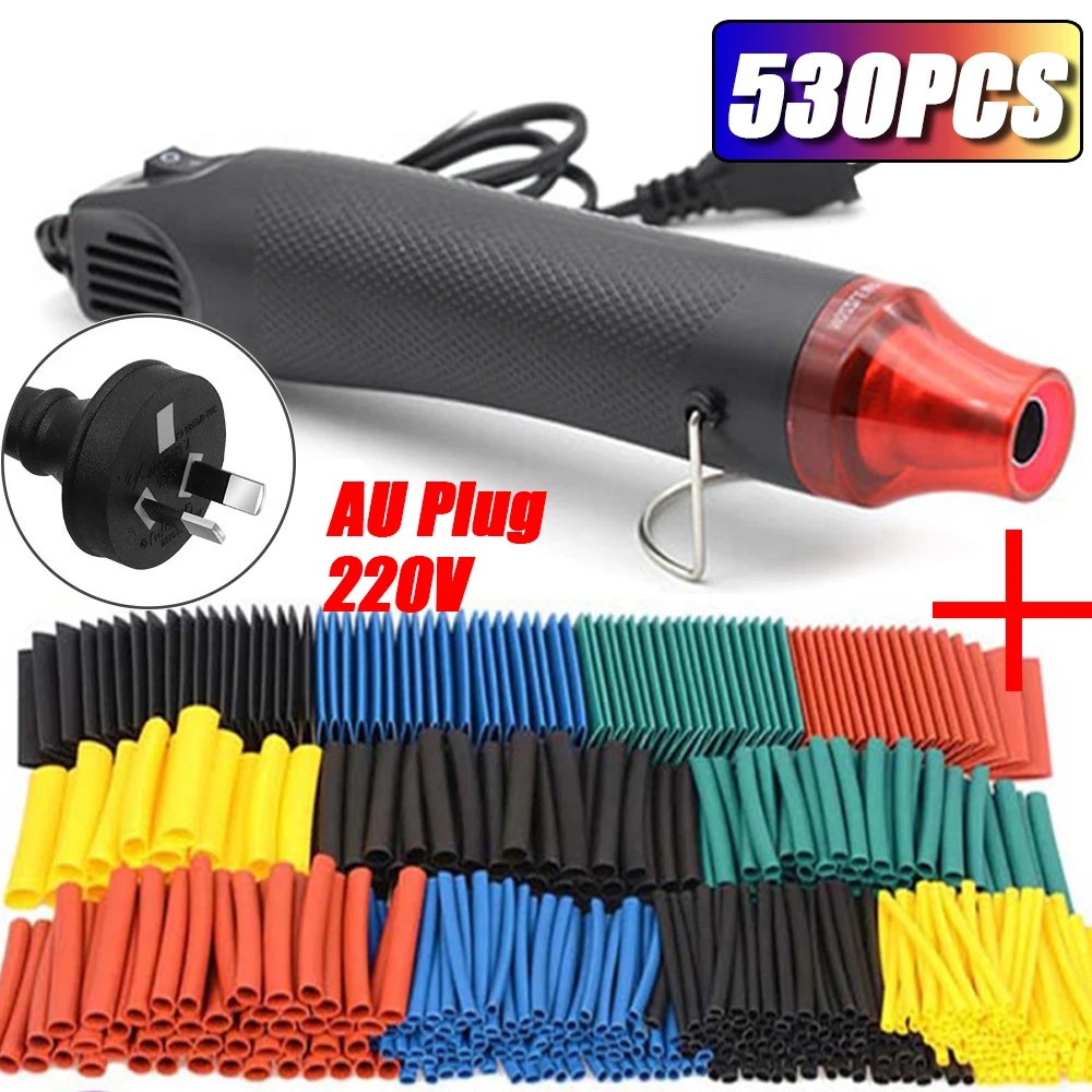 Comprehensive Heat Shrink Tubing Kit with Hot Air Gun - Versatile Cable Repair and Protection Solution (Variety of Sizes)
