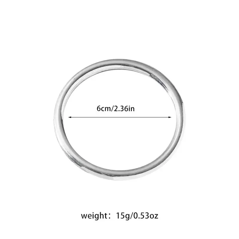 Glossy Solid Color Thick Bracelet Stainless Steel Bangle for Women Cuff Wirstband Smooth Waterproof Charm Bracelet Jewelry 6