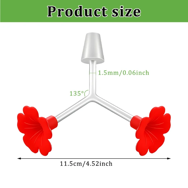 Double Head Hummingbird Feeding Ports Attractive Hummingbird Feeder Wine Bottle Plug for Outdoor Making Your Own Bird Feeder 6