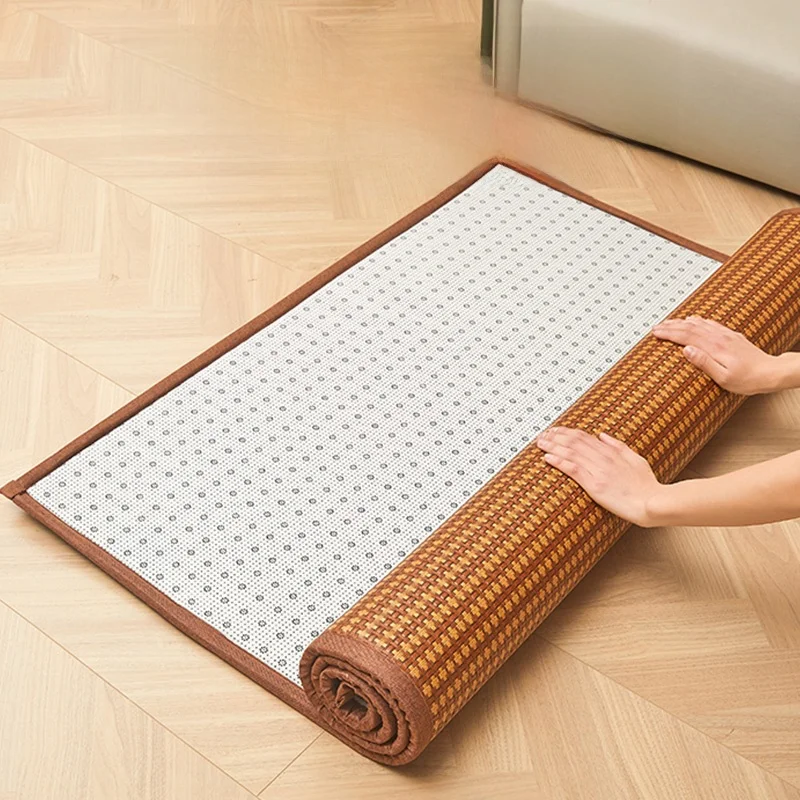 Modern Simple Ice Vine Tat Mat Summer Floor Sp Pad Cooling Soft Mat Home Use No Installation Required Polyester Fabric