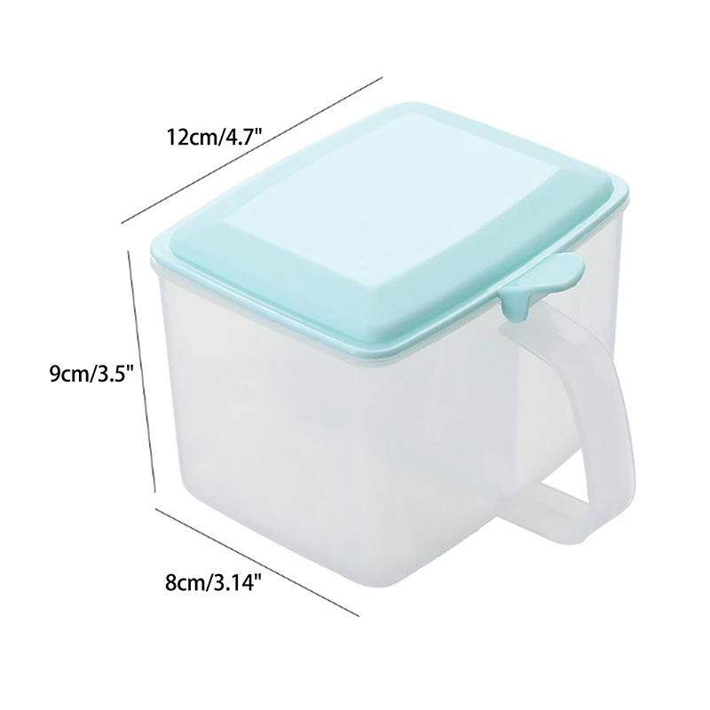 Seasoning Box 2 Grids Transparent Lid Salt Pepper Seasoning Jar Household Storage