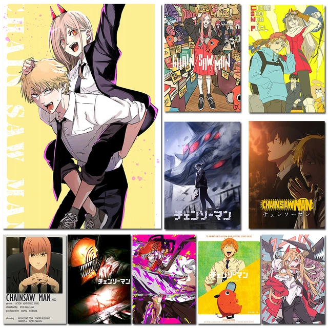 Anime Motosserra Homem Rolagem De Lona, Makima Power Denji Aki Mitaka Asa,  Pendurado Na Parede Pintura, Manga Posters, Decoração - AliExpress