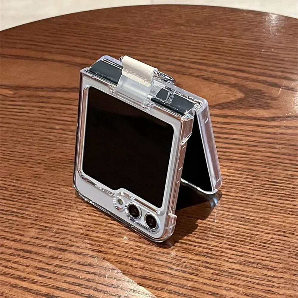 Luxury Transparent Ring Holder Case - Hard Ultra Slim Clear Acrylic Cover