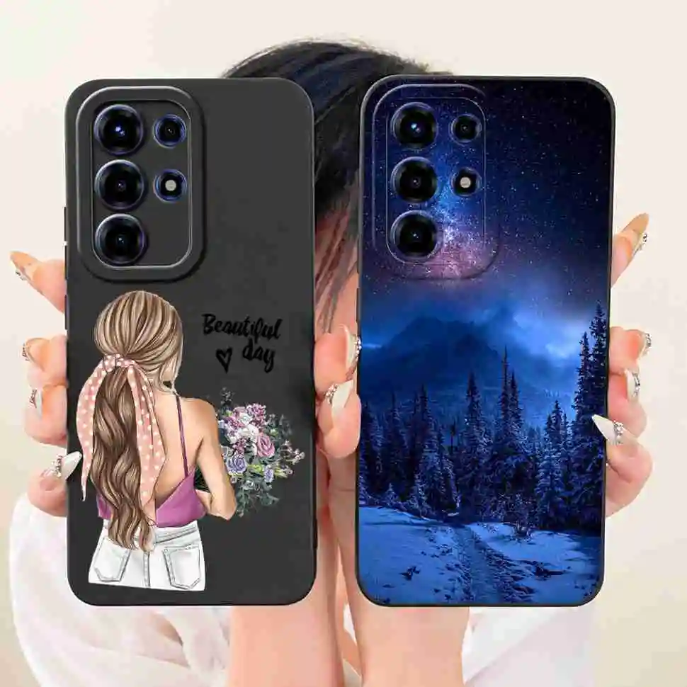 Floral Silicone Soft Shockproof Back Cover Case