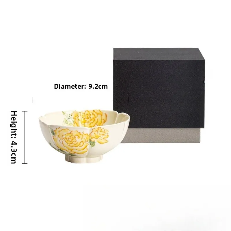 장미 꽃 입 세라믹 찻잔 가정용 단일 컵 이야기