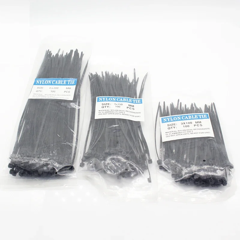300 Pcs Nylon Cable Self-locking Plastic Wire Zip Ties Set 3*100 3*150 4*200 MRO & Industrial Supply Fasteners & Hardware Cable 300 Pcs Nylon Cable Self-locking Plastic Wire Zip Ties Set 3*100 3*150 4*200 MRO & Industrial Supply Fasteners & Hardware Cable
