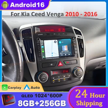 Reproductor multimedia de video Android 16 de 7'' para Kia Ceed Venga 2010 - 2016, unidad principal con navegación, Carplay, autoradio, radio para coche, DSP, WIFI 1