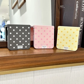 Cover Protettiva Antiurto Opaca con Motivo a Pois Stile Coreano per Samsung Galaxy Z Flip 4 5 6 7