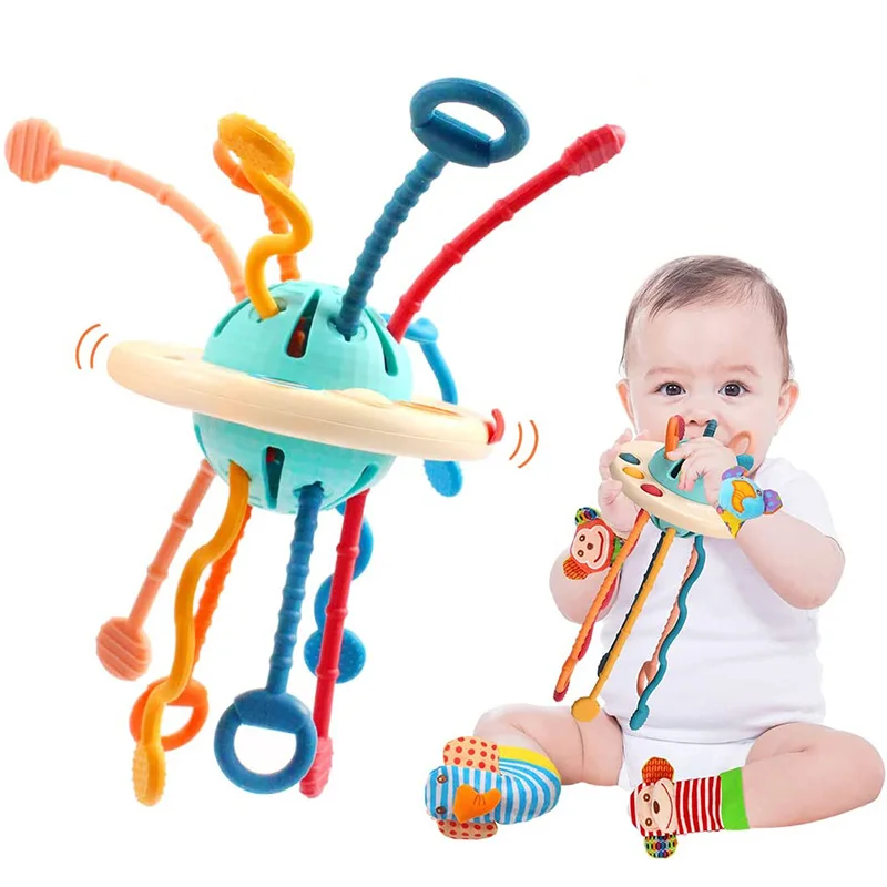 Baby Montessori Pull String Developmental Baby Toys 6 12 Months
