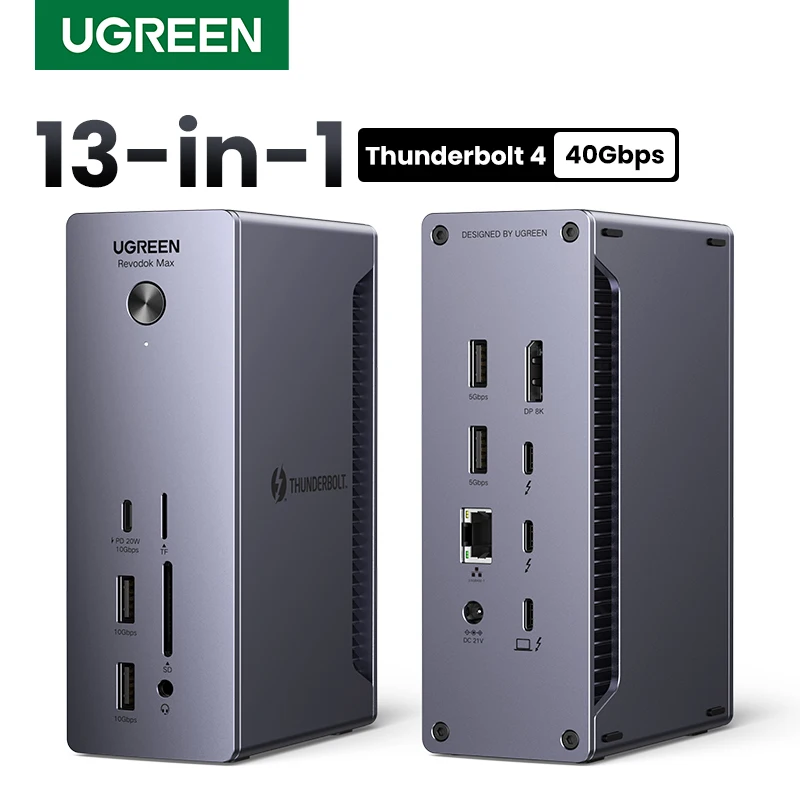 その他 UGREEN Revodok 13-in-1 Thunderbolt 5 UGREEN Thunderbolt4 Docking Station 13-in-1 USB HUB 40Gbps 90W 4K