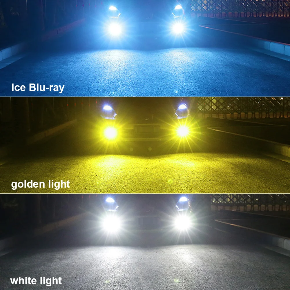 2Pcs Car Laser H8 H11 h7 HB4 9006 LED Light Bulb Project Lens Headlight Projector Fog Lights Automotive 12V Driving Running Lamp