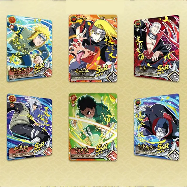 NEW Anime Naruto Cards hobby Collection Playing Games TCG rare trading Card Figures Sasuke Ninja Kakashi for Children gift Toys 4