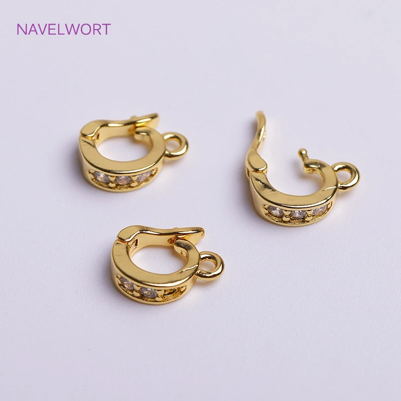 Mehrfarbiger Anhänger-Bügelverbinder, 18 Karat vergoldet, aufklappbarer Anhänger, Enhancer-Bügelverschlüsse, Bailes für Schmuck, DIY-Schmuckzubehör – Detail 13