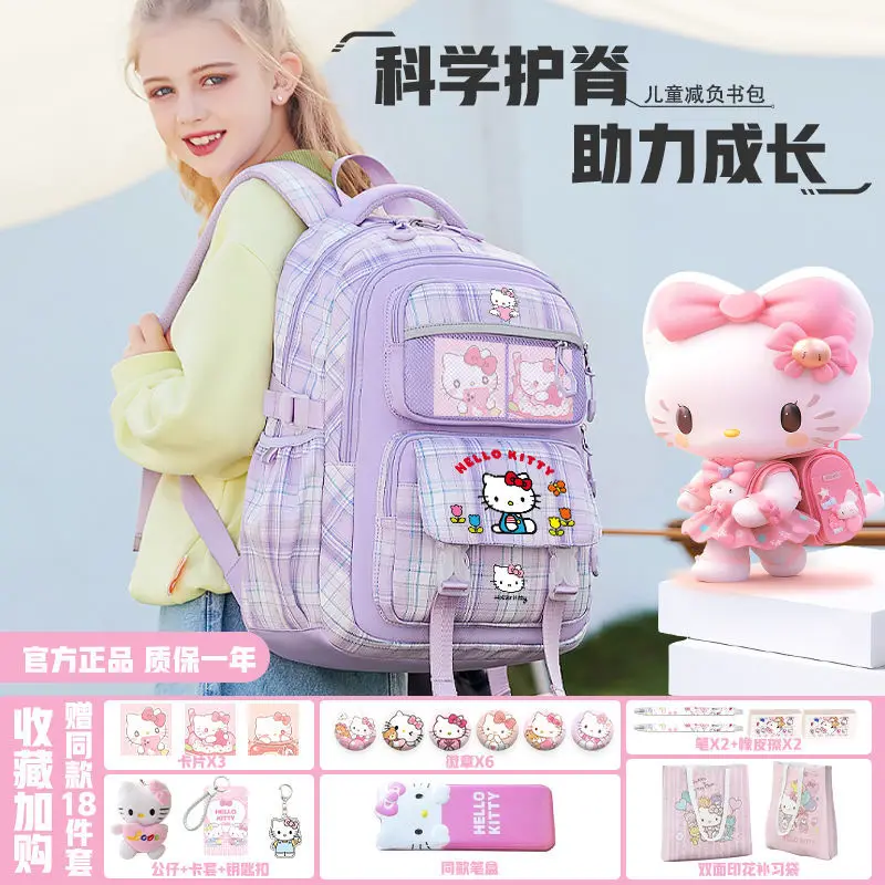 Sanrio Nieuwe Hellokitty Student Grote Capaciteit Schooltas Meisje Hallo Kitty Kinderen Rugzak