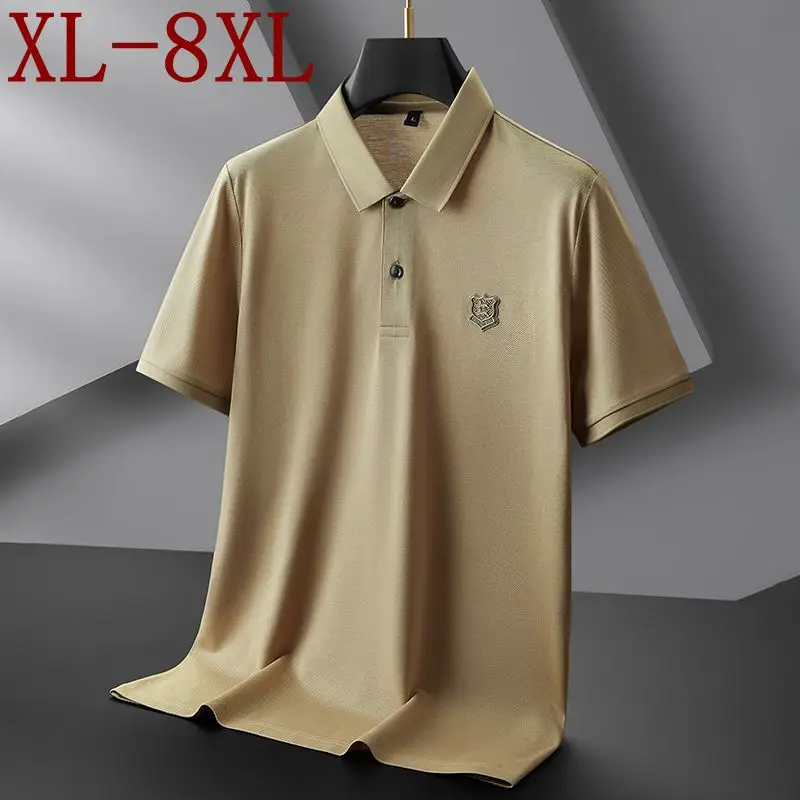 

8XL 7XL 6XL 2023 New Summer Cotton Breathable Men Polo Shirt Short Sleeve Fashion Printed Mens Polos Shirts camisa masculina