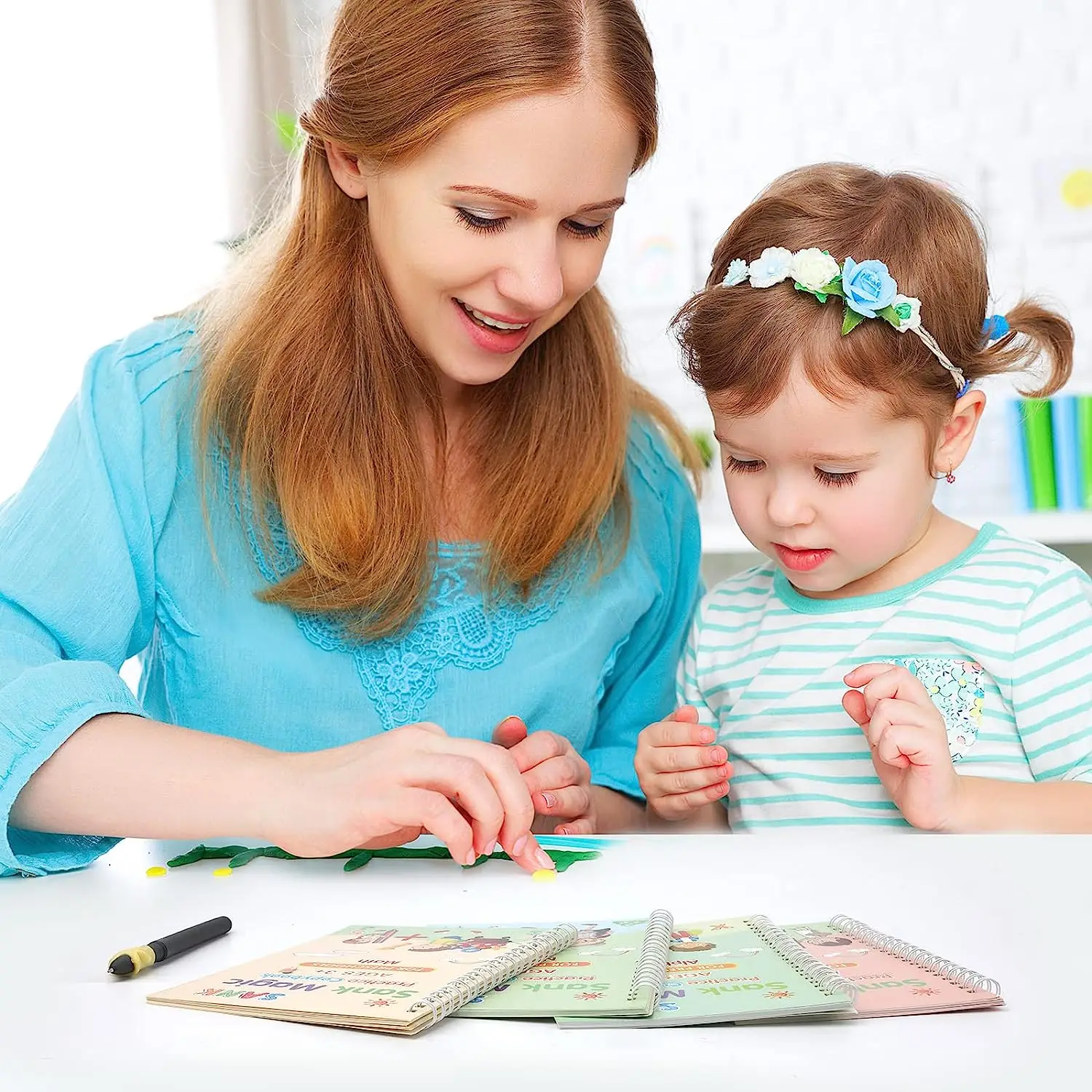 3D Calligraphy Copybook Reusable Learning Math English Book Drawing Numbers Education for Kids Letter Practice Toy Gifts 5