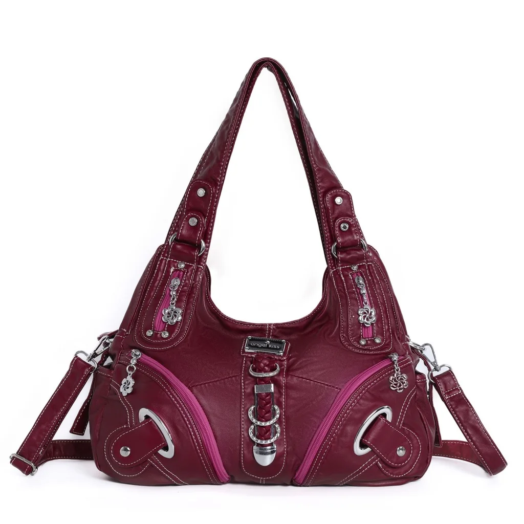 エンジェルキス女性ハンドバッグショルダーバッグトップハンドル